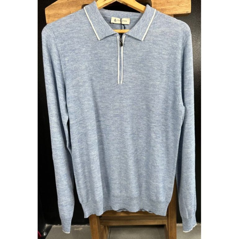 POLO MANGA LARGA COLOR AZUL / 10361